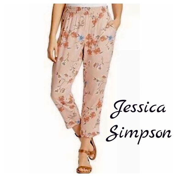 Jessica Simpson Warm Pink Floral CADIE Lounge Pant - Picture 1 of 1